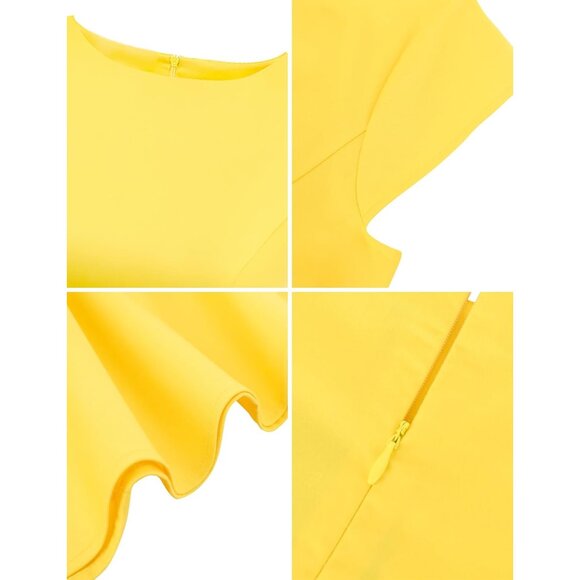 Women's Vintage 1950s Cap Sleeve A Line Cocktail Dress Retro Prom - Picture 7 of 7